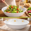 MA MAISON INSALATIERA IN PORCELLANA 22,5 CM CON MARGHERITE, CIOTOLA PER INSALATA DECORATA BIANCA
