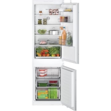 BOSCH FRIGORIFERO DA INCASSO COMBINATO NO FROST CLASSE E NO CERNIERA A TRAINO SERIE 2 KIN86NSE0