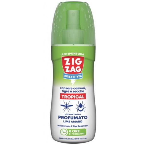 ZIG ZAG INSETTI-VIA TROPICAL NO GAS 100ML FRAGRANZA LIME AMARO