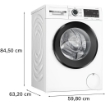 BOSCH LAVATRICE, CARICAMENTO FRONTALE, 9 KG, 14 PROGRAMMI, PROFONDITÀ 58,8 CM, BIANCA, LIVELLO RUMOROSITÀ CENTRIFUGA 71 DB(A), CLASSE A WGG242Z0IT 