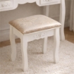 MA MAISON TOELETTA  CON 3 SPECCHI E SGABELLO BIANCA IN LEGNO 90X40X77/146 CM