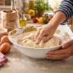 MA MAISON INSALATIERA IN PORCELLANA 22,5X6H CM DECORATA, CIOTOLA PER INSALATA E TAVOLA, CON MOTIVO FLOREALE ORO