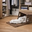 SET 3 CESTE PORTABIANCHERIA CON COPERCHIO IN VIMINI IN COLORE MARRONE