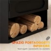 CAMINO A BIOETANOLO AUTOPORTANTE, BRUCIATORE DA 1.2L DURATA 3 ORE, AREA RISCALDATA 20-25 M¦, NERO