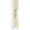 COLONNA DA BAGNO CON 2 RIPIANI APERTI E 2 ARMADIETTI 30X31.5X169 CM BIANCO LEGNO