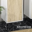 COLONNA DA BAGNO CON 2 RIPIANI APERTI E 2 ARMADIETTI 30X31.5X169 CM BIANCO LEGNO