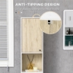 COLONNA DA BAGNO CON 2 RIPIANI APERTI E 2 ARMADIETTI 30X31.5X169 CM BIANCO LEGNO