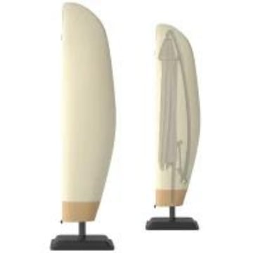 COPERTURA PER OMBRELLONE 3X3 M IMPERMEABILE CUSTODIA COPRI OMBRELLONE A SBALZO CON CERNIERA E LACCIO BEIGE