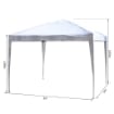 GAZEBO STRUTTURA IN ACCIAIO PIEGHEVOLE RIVESTIMENTO TESSUTO OXFORD BIANCO 3X3M