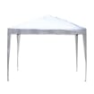 GAZEBO STRUTTURA IN ACCIAIO PIEGHEVOLE RIVESTIMENTO TESSUTO OXFORD BIANCO 3X3M