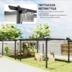 GAZEBO PERGOLA 4X4 M CON TETTUCCIO RETRATTILE, 8 VITI E 8 PICCHETTI IN ALLUMINIO, POLIESTERE E METALLO, BIANCO