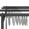 GAZEBO PERGOLA 4X4 M CON TETTUCCIO RETRATTILE, 8 VITI E 8 PICCHETTI IN ALLUMINIO, POLIESTERE E METALLO, BIANCO