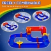 PLAYSET ACQUATICO 53 PEZZI CON ACQUA E SABBIA, PERCORSO ACQUATICO PER BAMBINI 3-6 ANNI CON ACCESSORI E PARTI COMPONIBILI, IN PP, 123X90X7CM, BLU E ROSSO