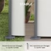 GAZEBO DA GIARDINO 3X4 M CON TENDE RIMOVIBILI, DOPPIO TETTO E STRUTTURA IN METALLO, CREMA