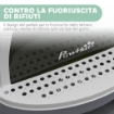LETTIERA PER GATTI CHIUSA CON VASSOIO ESTRAIBILE, PALETTA E FILTRO AI CARBONI ATTIVI, GRIGIO