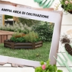 LETTO PER ORTO RIALZATO ESAGONALE IN ACCIAIO GALVANIZZATO CON FONDO APERTO MARRONE
