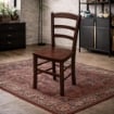 SEDIA IN LEGNO COLORE NOCE 44X42X87 CM CM MODELLO PAESANA CON SEDUTA COMPATTA IN LEGNO MASSELLO SCHIENALE ALTO