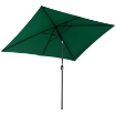 OMBRELLONE RETTANGOLARE 2X3 M PIEGHEVOLE E REGOLABILE CON MANOVELLA IN ALLUMINIO E POLIESTERE VERDE E NERO