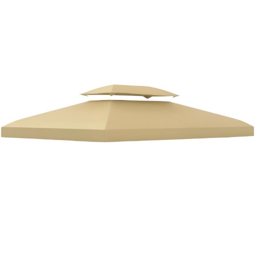 COPERTURA DI RICAMBIO PER GAZEBO 4X3 M IN POLIESTERE ANTI UV CON TETTO A 2 LIVELLI CREMA