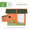 PAWHUT POLLAIO IN LEGNO PREFABBRICATO CON NIDO PER LA COVA E CASETTA CON VASSOIO ESTRAIBILE