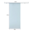 PORTA SCORREVOLE IN VETRO SMERIGLIATO CON BINARIO IN ALLUMINIO, 90X205CM