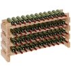PORTABOTTIGLIE IN LEGNO DI PINO CANTINETTA VINI CON 4 RIPIANI PER 48 BOTTIGLIE 114X28X56.5 CM COLORE LEGNO