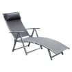 SDRAIO PRENDISOLE RELAX RECLINABILE PIEGHEVOLE CON CUSCINO GIARDINO GRIGIO