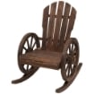 SEDIA A DONDOLO STILE RUSTICO ADIRONDACK IN LEGNO DI ABETE