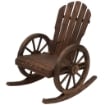 SEDIA A DONDOLO STILE RUSTICO ADIRONDACK IN LEGNO DI ABETE