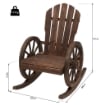 SEDIA A DONDOLO STILE RUSTICO ADIRONDACK IN LEGNO DI ABETE