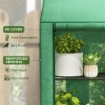 SERRA DA GIARDINO CON COPERTURA IN PE, 6 MENSOLE E 2 PORTE AVVOLGIBILI, 143X46X151CM, VERDE