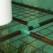 SERRA DA GIARDINO CON COPERTURA IN PE, 6 MENSOLE E 2 PORTE AVVOLGIBILI, 143X46X151CM, VERDE