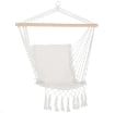 SEDIA SOSPESA A DONDOLO DA INTERNO ED ESTERNO IN TESSUTO CON NAPPE 90X50 CM CREMA