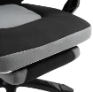 SEDIA DA UFFICIO ERGONOMICA CON SCHIENALE RECLINABILE, POGGIAPIEDI RETRATTILE, ALTEZZA REGOLABILE, GRIGIO