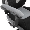 SEDIA DA UFFICIO ERGONOMICA CON SCHIENALE RECLINABILE, POGGIAPIEDI RETRATTILE, ALTEZZA REGOLABILE, GRIGIO