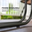 SET DA GIARDINO RATTAN CON DIVANETTO 2 POSTI 2 POLTRONE E TAVOLINO IN VETRO CUSCINI SFODERABILI GRIGIO
