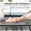 SET DA GIARDINO RATTAN CON DIVANETTO 2 POSTI 2 POLTRONE E TAVOLINO IN VETRO CUSCINI SFODERABILI GRIGIO