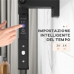 SCALDASALVIETTE ELETTRICO DA TERRA O PARETE 150W CON 8 BARRE E TIMER 2-4 ORE, 53X35X90 CM, NERO