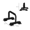 SET 2 BARRE PARALLELE IN ACCIAIO CON IMPUGNATURA IN EPE ANTISCIVOLO, 36X25X20 CM, NERO