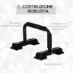 SET 2 BARRE PARALLELE IN ACCIAIO CON IMPUGNATURA IN EPE ANTISCIVOLO, 36X25X20 CM, NERO