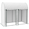SERRA DA GIARDINO DA 2 M¦, 2 PORTE AVVOLGIBILI, COPERTURA IN PE 140G/M¦ ANTI-UV, 2X1X1.78M, BIANCO