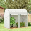 SERRA DA GIARDINO DA 2 M¦, 2 PORTE AVVOLGIBILI, COPERTURA IN PE 140G/M¦ ANTI-UV, 2X1X1.78M, BIANCO