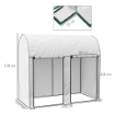 SERRA DA GIARDINO DA 2 M¦, 2 PORTE AVVOLGIBILI, COPERTURA IN PE 140G/M¦ ANTI-UV, 2X1X1.78M, BIANCO
