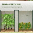 SERRA DA GIARDINO DA 2 M¦, 2 PORTE AVVOLGIBILI, COPERTURA IN PE 140G/M¦ ANTI-UV, 2X1X1.78M, BIANCO