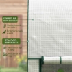 SERRA DA GIARDINO DA 2 M¦, 2 PORTE AVVOLGIBILI, COPERTURA IN PE 140G/M¦ ANTI-UV, 2X1X1.78M, BIANCO
