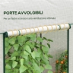 SERRA DA GIARDINO DA 2 M¦, 2 PORTE AVVOLGIBILI, COPERTURA IN PE 140G/M¦ ANTI-UV, 2X1X1.78M, BIANCO
