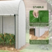 SERRA DA GIARDINO DA 2 M¦, 2 PORTE AVVOLGIBILI, COPERTURA IN PE 140G/M¦ ANTI-UV, 2X1X1.78M, BIANCO