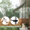 TENDA DA SOLE 2X1.2 M CON SUPPORTI REGOLABILI E MANOVELLA IN ALLUMINIO METALLO E POLIESTERE VERDE E BIANCO