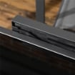TAVOLO DA PRANZO ALLUNGABILE DA GIARDINO CON PIANO IN VETRO E ALLUMINIO 80-160X80X75 CM NERO