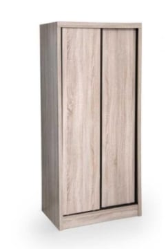 ARES ARMADIO IN LEGNO CON ANTE SCORREVOLI 84 X 56 X 187 CM COLORE ROVERE USATO COME NUOVO